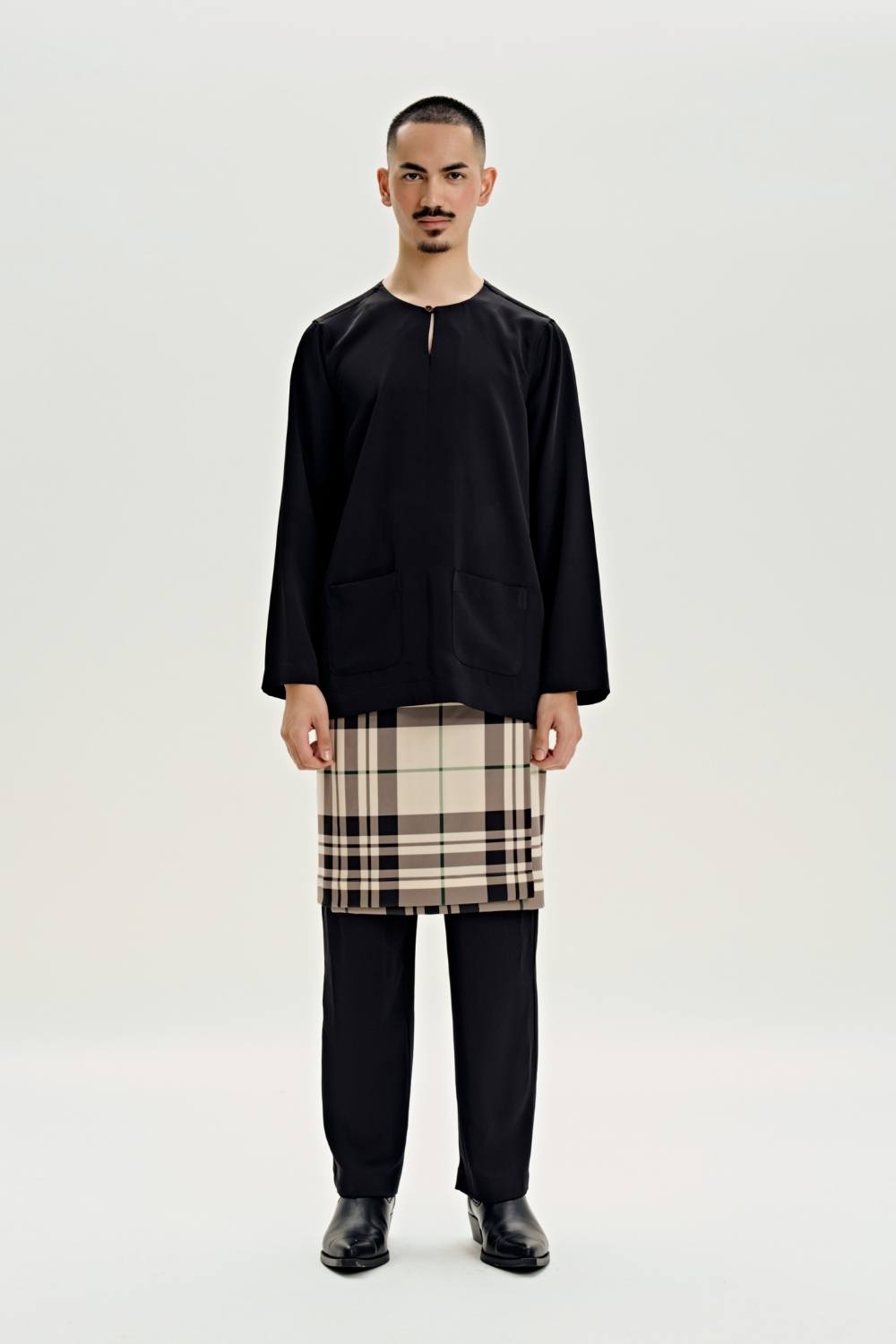 Abraham Baju Melayu Teluk Belanga – Classic Black – PETRA RTW