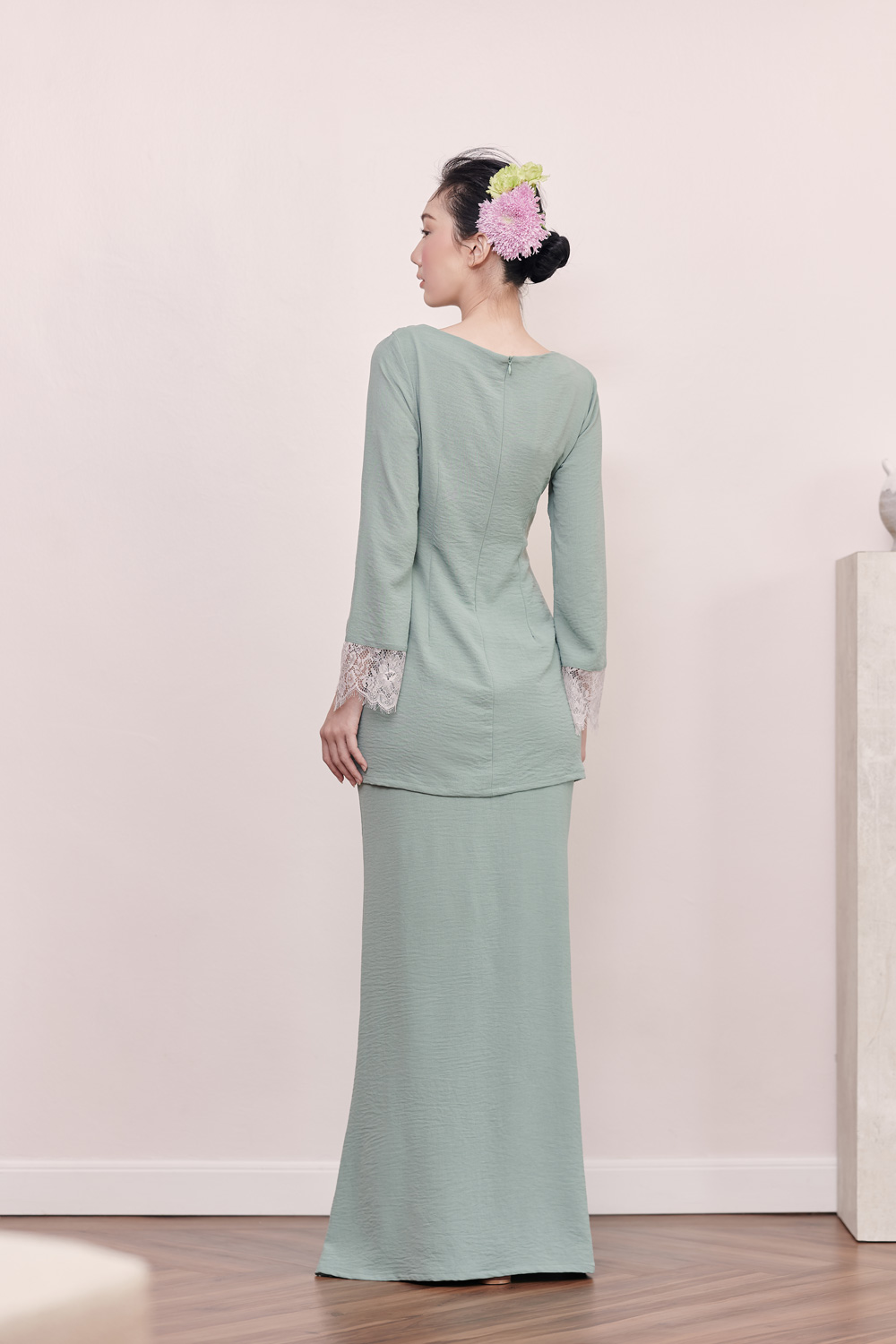 Scarlett Kurung - Aqua Green