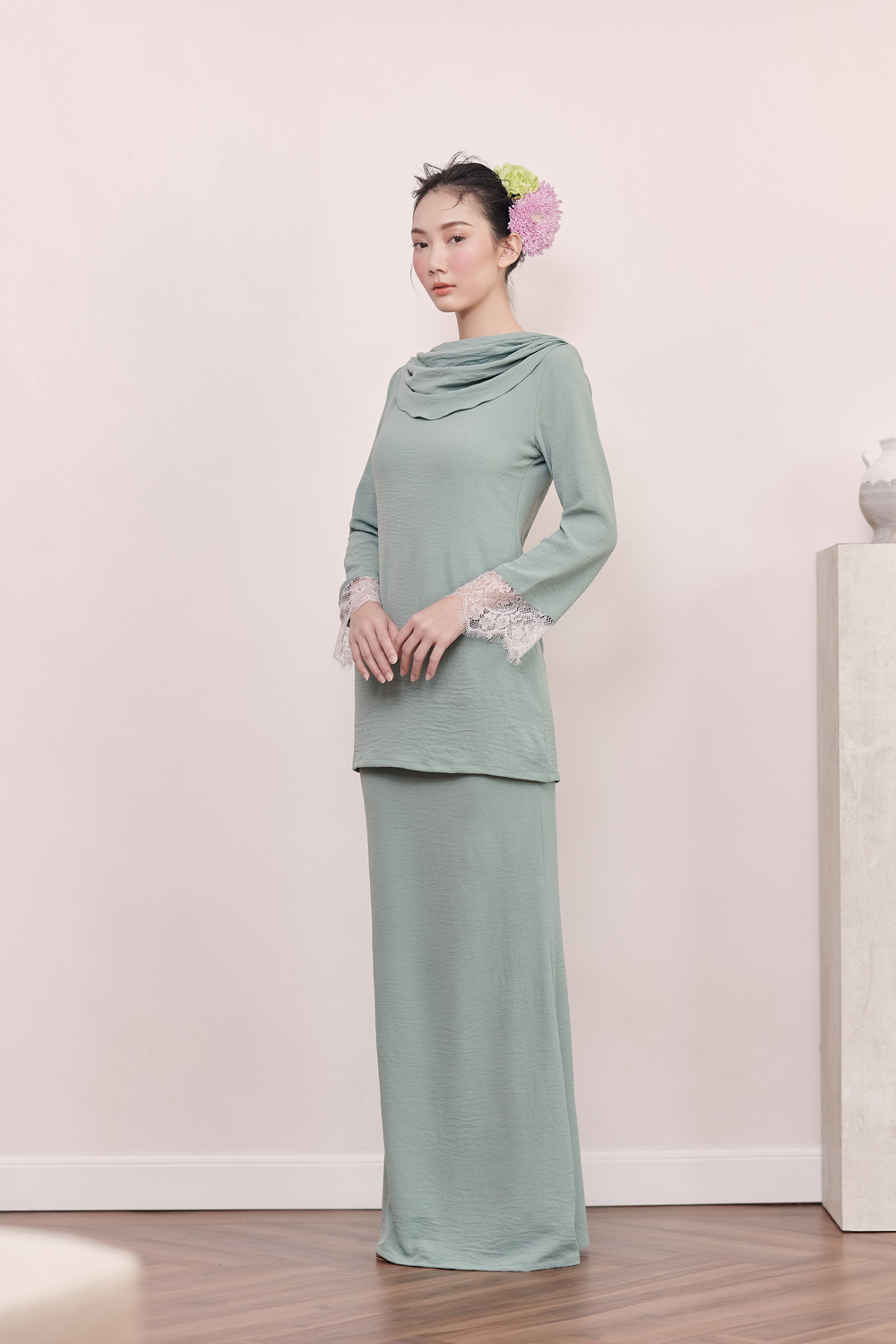 Scarlett Kurung - Aqua Green