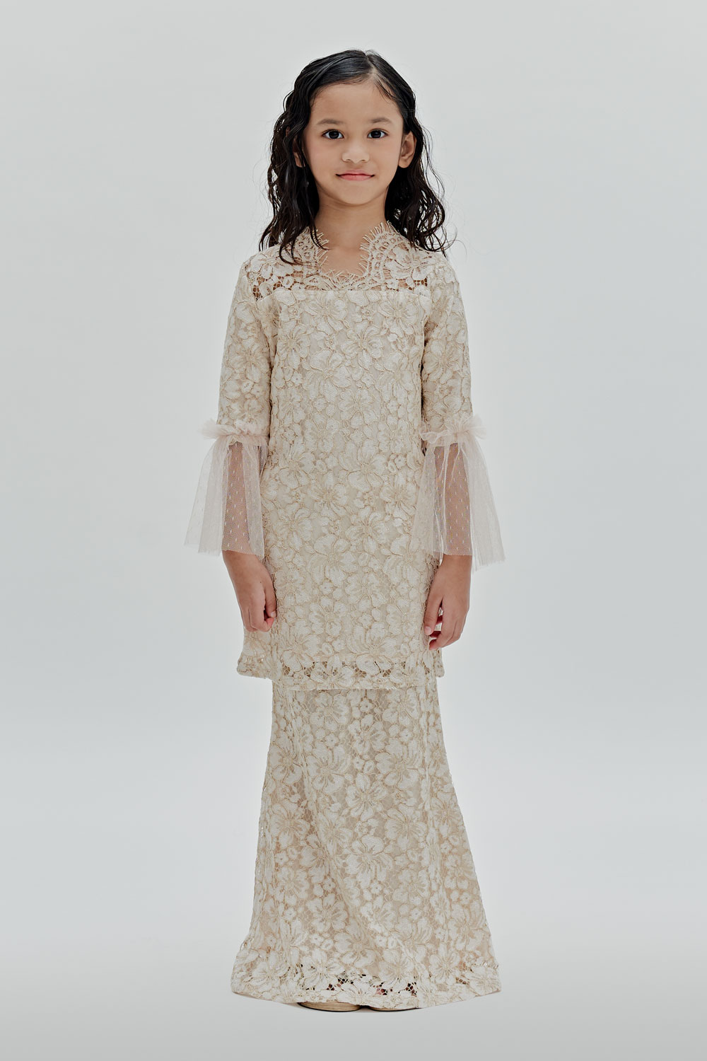 Saimah Lace Modern Kurung Kids